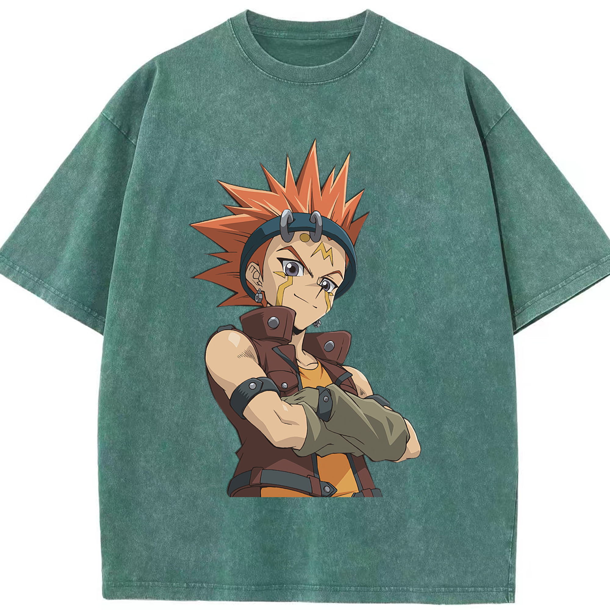 （画像用） 遊☆戯☆王 Yu-Gi-Oh! 綿100% ヴィンテージ風 半袖Tシャツ（フロントプリント）